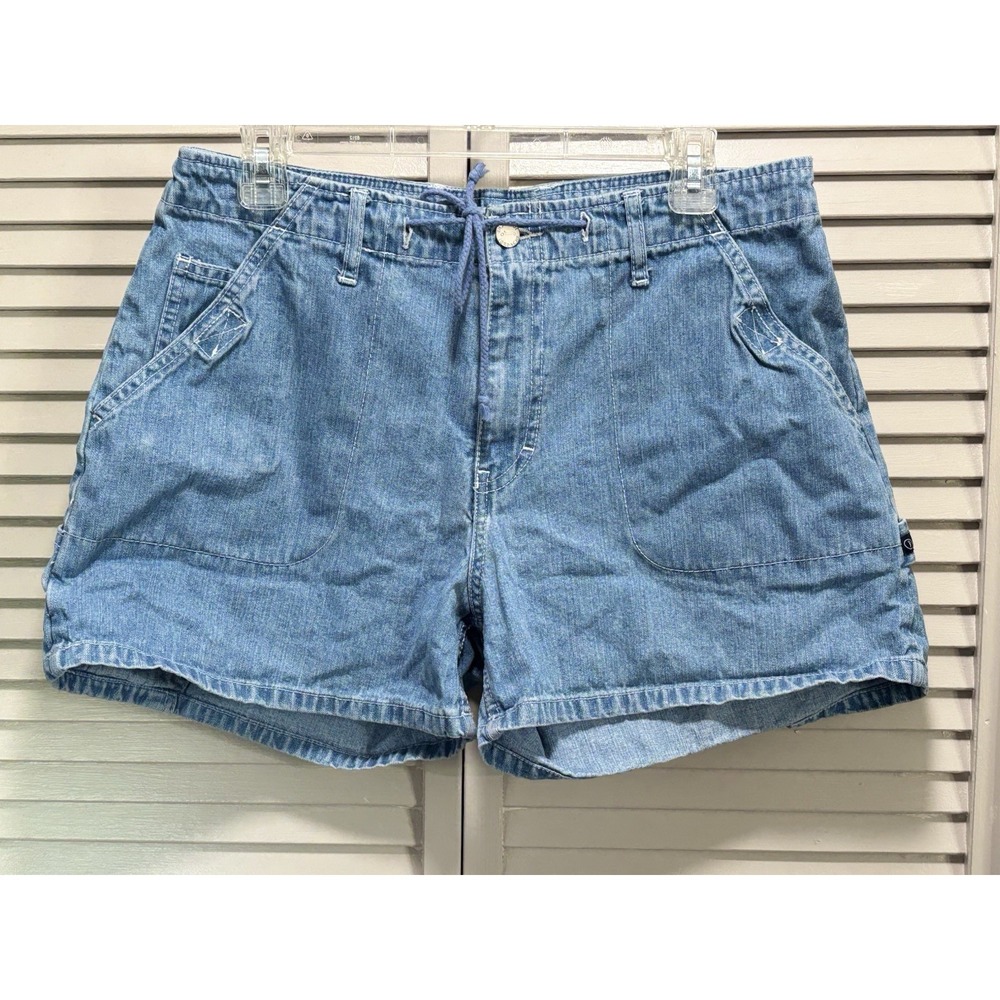 Jordache Denim Shorts Light Wash Size 13/14 Mid Rise Zip Pockets Vintage Y2K